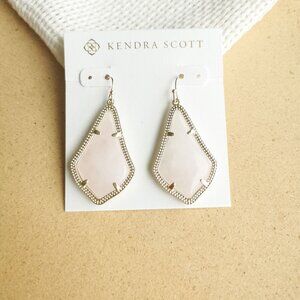 Kendra Scott - Alex Gold Rose Quartz Drop Earrings